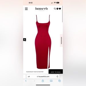 House of CB Casamira Satin Corset Midi Dress